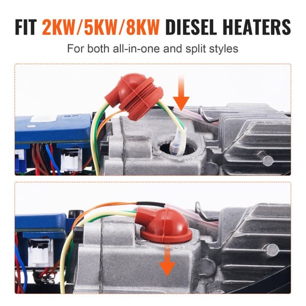 Diesellämmittimen hehkutulppasarja, keraaminen korjaussarja, ilmadiesel-pysäköintilämmittimen työkalu ja 2KW/5KW/8KW vaihtosarja.