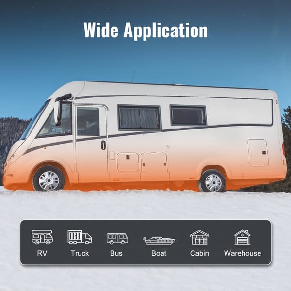 Diesel luftvarmer 12V 5KW med Bluetooth app og LCD-display til bil, bus og RV - Indendørs varmeløsning.