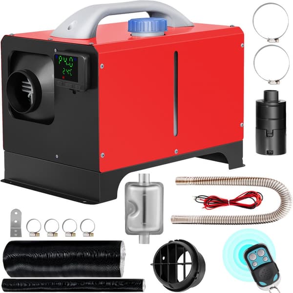 8KW dieselilmalämmitin, 12V, musta LCD-näyttö, kaukosäädin, nopea lämmitys matkailuautoille ja veneille.