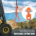 Miniatyrbild 6 av 9: Slirtång för stockar, 18 tum, 2-klotlyft, 350 kg kapacitet, tunga roterande tång för hantering av timmer.