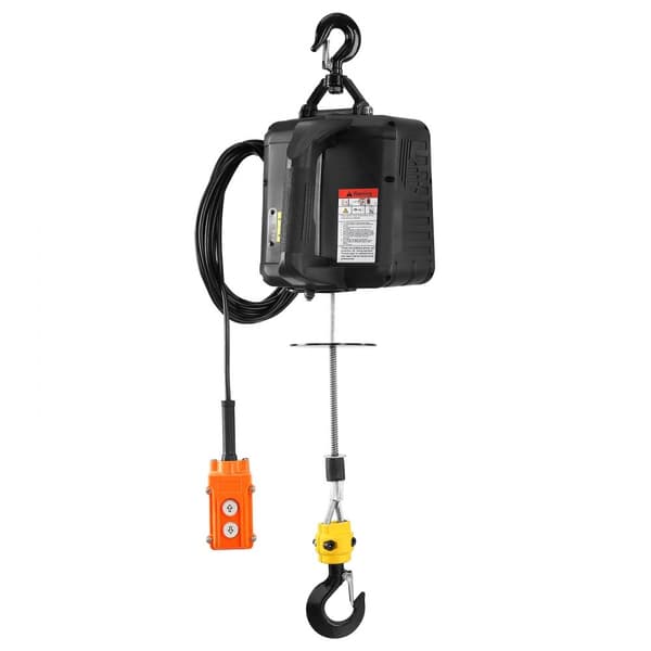 2-i-1 bærbart el-hejsespil, 1100 lbs, med kabel & fjernbetjening til nem brug. Ideelt til løft og transport!