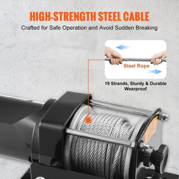 Elektrisk spil 12V, 3000 lb kapacitet, IP55, 3/16" x 39 fod. ATV UTV med trådløs fjernbetjening & 4-vejs fairlead - perfekt til bugsering!