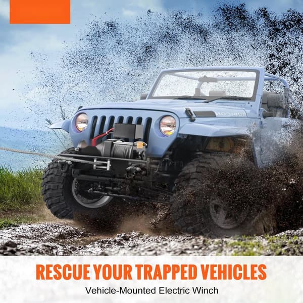 Elektrisk spil 12V, 3000 lb kapacitet, IP55, 3/16" x 39 fod. ATV UTV med trådløs fjernbetjening & 4-vejs fairlead - perfekt til bugsering!
