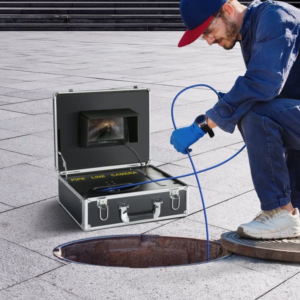 Viemärikamera, vedenpitävä teltta ja 7” näyttö 1000TVL:llä, 66 jalkaa putkitarkastukseen!