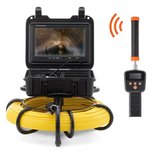 Viemärikamera 720P Näytöllä, Vedenpitävä Teltta, 512 Hz:n Sonde, 300 Jalkaa Putkien Tarkastukseen.