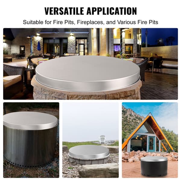 Kanna 20" Firepit-kansi, ruostumaton teräs, helposti avattava puulämmitteinen ulko- ja retkeilyuunitarvike.