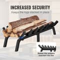 Pikkukuva 4 / 9: Takkahirsi, 30" Heavy Duty takkaritilä 6 tukijalla, 3/4" kiinteät jauhemaalatut terästangot, hirsipolttoteline.