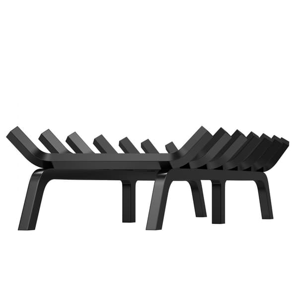 Takkahirsi, 30" Heavy Duty takkaritilä 6 tukijalla, 3/4" kiinteät jauhemaalatut terästangot, hirsipolttoteline.