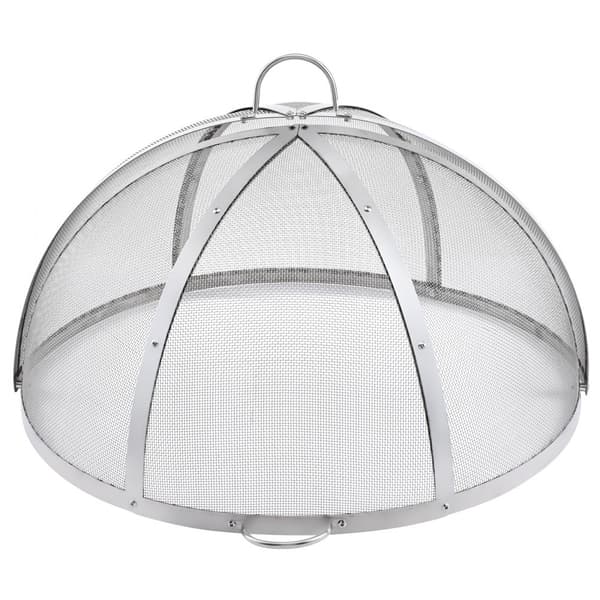 Tulenpitsan suojaverkko, 30" halkaisija, ulkokäyttöön, metallinen suoja, ruostumaton teräs, helppo avata.