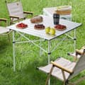 Miniatyrbild 8 av 9: Hopfällbart campingbord, bärbart sidobord, lättvikts aluminium, ultrakompakt, för matlagning, strand, picknick, 24x16 tum.