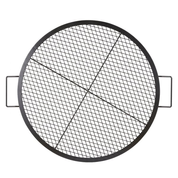 X-Marks nuotio-grilli, pyöreä teräksinen ritilä, 30" kannettava, kestävä ulkokäyttöön juhliin ja kokoontumisiin.