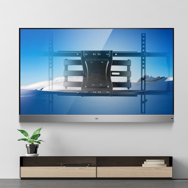 Full Motion tv-beslag til 37-75" tv. Drejelig og tilbar justering, VESA 600x400 mm, max vægt 132 lbs. Ideelt til alle rum.