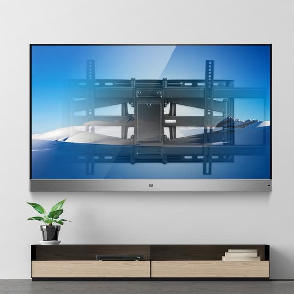 Full Motion TV-fäste för 37-90 tum, vridbart, lutning, horisontell justering, max VESA 600x400 mm, stödjer upp till 165 lbs.