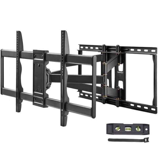 Full Motion TV-fäste för 37-90 tum, vridbart, lutning, horisontell justering, max VESA 600x400 mm, stödjer upp till 165 lbs.