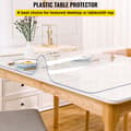 Miniatyrbillede 2 af 9: Plastborddæksel 42 x 78 tommer, 2 mm tyk, klar og vandtæt beskyttelse til kontor- og natborde, nem at rengøre.