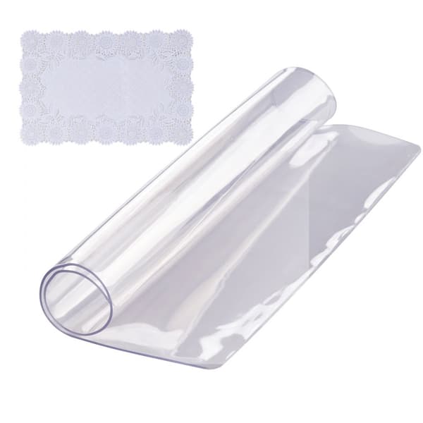Klar bordsskydd, 12"x12"/305x305 mm, 1,5 mm PVC-plastduk, vattentät skydd för skrivbord, soffbord, matsalsbord.