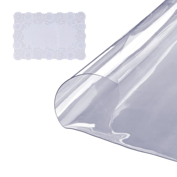 Klar bordsskydd, 48 tum/1230 mm, 1,5 mm PVC-plastduk, vattentätt skydd för skrivbord, soffbord och matsalsbord.