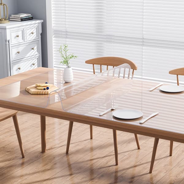 Kirkas PVC-pöytäliina 36"x72", 1,5 mm paksu, vedenpitävä suoja työpöydälle, sohvapöydälle ja ruokapöydälle.