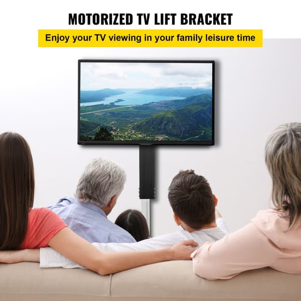 Moottoroitu TV-nostoteline 26"-60" LCD/LED/OLED-plasmatv:lle, raskas sähköinen teline, automaattinen kiinnike.