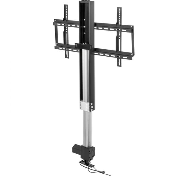 Motoriseret tv-lift med 28 tommers slaglængde, fjernbetjening, højdejusterbar, til 26-57 tommer tv og belastning op til 132 lbs.