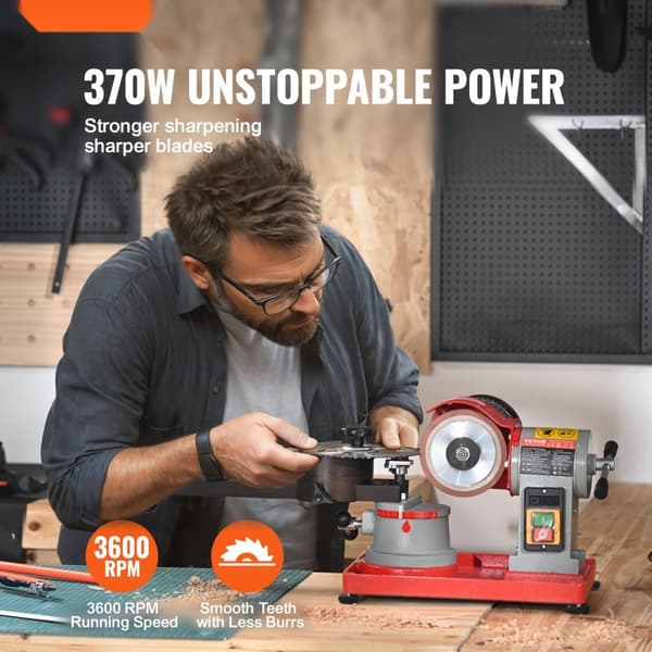 Cirkelsavbladssliber 370W, 3600RPM og 5-tommer slibeskive – Effektiv slibning til præcise resultater!