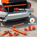 Pikkukuva 2 / 9: 10 tonnin hydraulinen nosturi, ilmapumppu ja Porta Power -korjaussarjat nostolevyn rungolle.