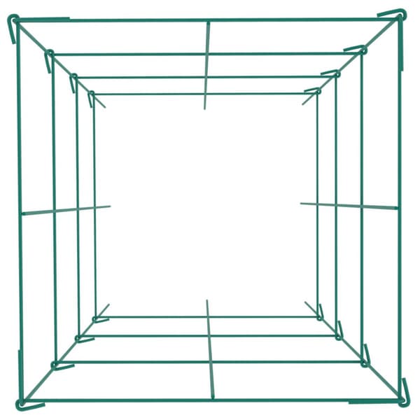 Tomatbure i sæt af 10, mål: 30 x 30 x 117 cm. Grønne PVC-belagte støttestrukturer til klatrende grøntsager og blomster.