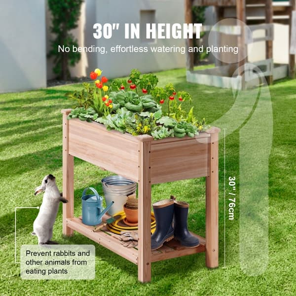 Træhavedesign: Haveseng og plantekasse 86x46x76 cm til blomster og grøntsager. Perfekt til at dyrke urter i haven!