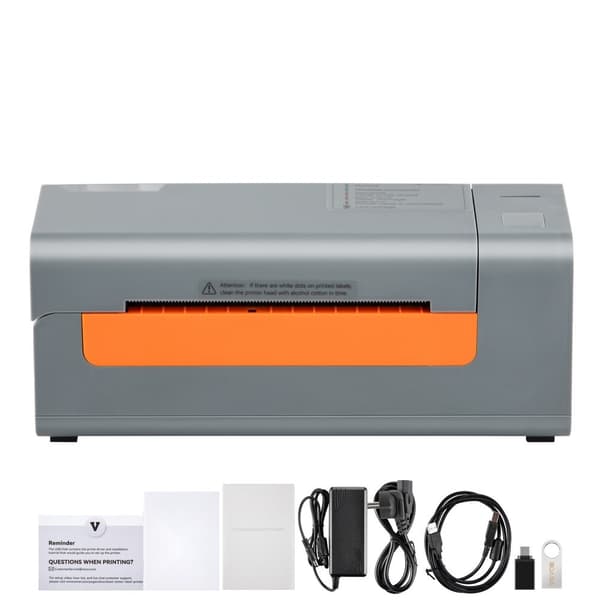Lämpötarratulostin 203DPI, 60 kpl/min, USB, autom. tarrantunnistus, Windows/Mac/Linux-tuki, yhteensopiva Amazonin ja eBayn kanssa.