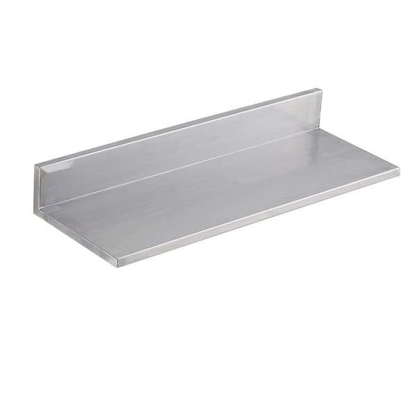 8,6" x 24" ruostumattomasta teräksestä valmistettu kelluva hylly, 44 paunaa kantava, täydellinen keittiöön ja ravintolaan.