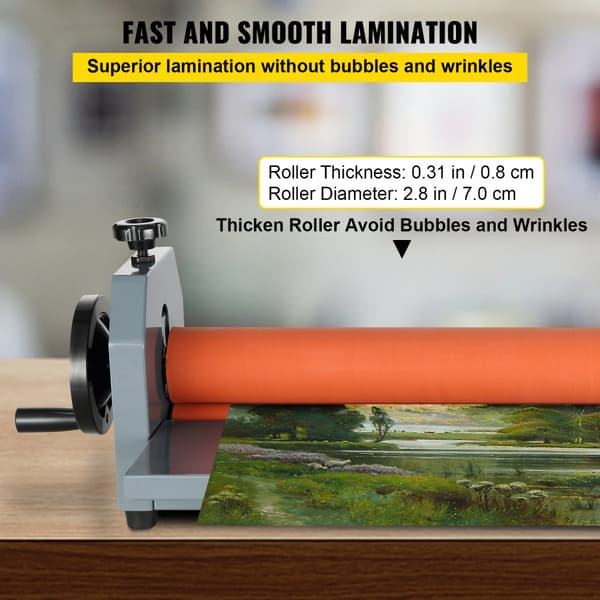 39" 1000MM manuel koldrullelamineringsmaskine til vinyl og fotofilm. Effektiv laminering og perfekt finish.