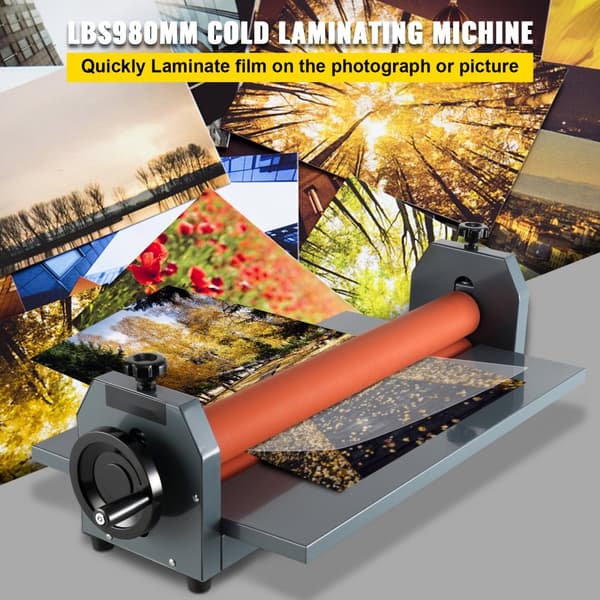 39" 1000MM manuel koldrullelamineringsmaskine til vinyl og fotofilm. Effektiv laminering og perfekt finish.