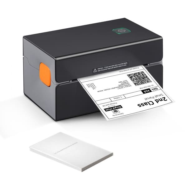 Lämpötarratulostin 300 DPI, 4x6 tuumaisille paketeille, Bluetooth, automaattinen tunnistus, yhteensopiva useiden alustojen kanssa.
