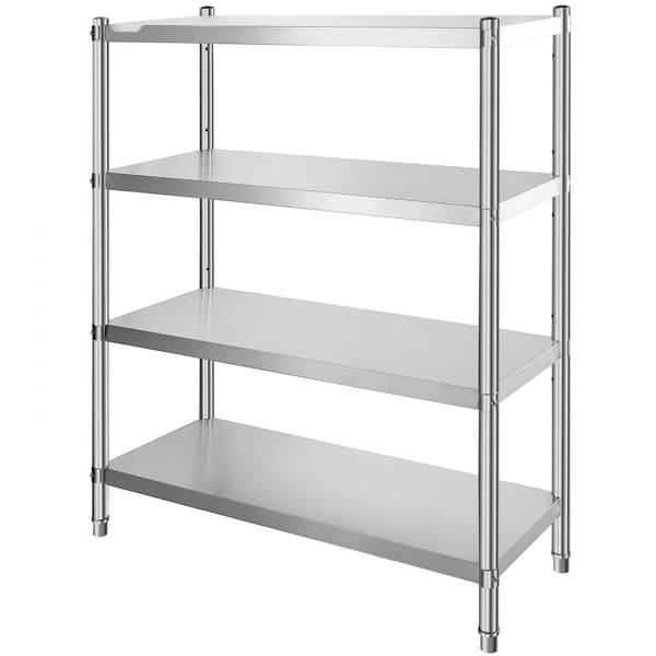 Rustfrit stål reoler, 46,8x18,5 tommer, 4-trins justerbare hylder til køkken og garage. Holder op til 330 lbs. Ideel til kommerciel brug.