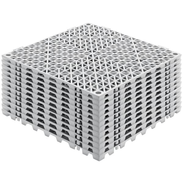 Interlocking Dränering Golvmatta 30 x 30 cm PVC Halkfria golvplattor 12-pack