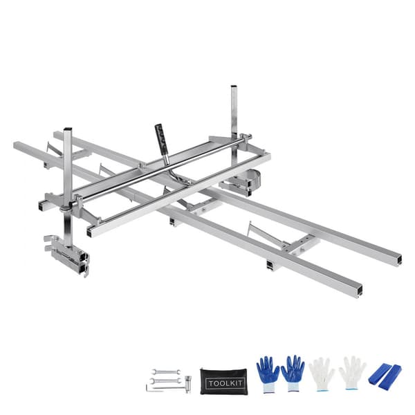 Motorsågs- och rälsverksstyrningssystem, bärbart sågverk 14"-36", 9 fot aluminium för träarbetare och snickare.