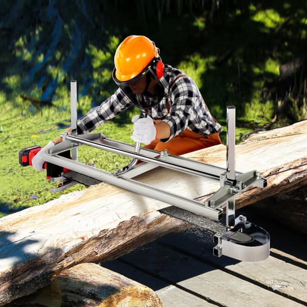 Bärbart sågverk 14"-36" svärd, galvaniserat stål, 0,2"-11,81" tjocklek, trävirke för byggare och träarbetare. Silver