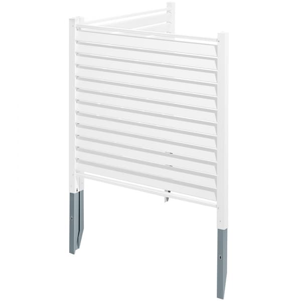 48" B x 48" H Vinyl Privatlivshegn, Udendørs Skærme til Skraldespand & Pool, Kit med 2 Lamelpaneler.