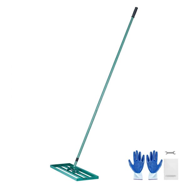 Nivelleringsrive, 30"x10" græsplæneværktøj, robust 78" stål håndtag, ideel til havearbejde og golfplæner.