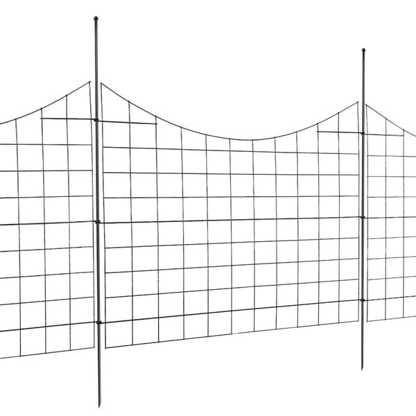 Puutarha-aita 36,6" x 29,5", koristeellinen eläinaita, metallinen koiraaita pihalle, 5 kpl.