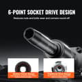 Miniatyrbild 4 av 9: 1/2" Drive Impact Socket Set, 13-delat djupsockelset Metrisk 10-24mm, 6-punkts CR-V stål, för bilreparation, robust, med väska