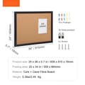 Miniatyrbillede 7 af 9: Korktavle 36x24 tommer med MDF-ramme, inkl. 10 knappenåle til visning og dekoration i hjemmet, kontoret og skolen.