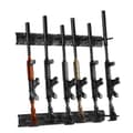 Miniatyrbillede 1 af 9: Våbenstativ, vægmonteret indendørs med 6 pladser, solid metal konstruktion til pistoler og haglgeværer, blød polstring.