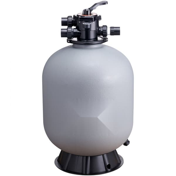 Sandfilter 24", op til 65 GPM flow, inground pool system med 7-vejs ventil, funktioner: tilbakeskylning, skylning, recirkulering, vinterlås.