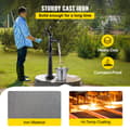 Miniatyrbild 5 av 9: Handvattenpump med stativ, 15,7 x 9,4 x 53,1 tum, 26 tum stativ för enkel installation, rustik gjutjärnsbrunnspump för trädgård.