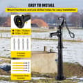 Miniatyrbild 6 av 9: Handvattenpump med stativ, 15,7 x 9,4 x 53,1 tum, 26 tum stativ för enkel installation, rustik gjutjärnsbrunnspump för trädgård.