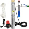 Miniatyrbillede 1 af 9: Dykpumpe 750W, 230V/50Hz, 105L/min, 62m løftehøjde. 20m ledning og automatisk trykafbryder. Rustfrit stål - ideel til industri.