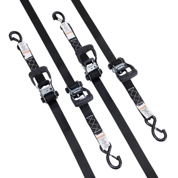 Räikkäkiinnityshihnat 4PK, 5208 lb kestävyys. Mukana 4 premium 1,6"x8" hihnaa pehmustetuilla kahvoilla.