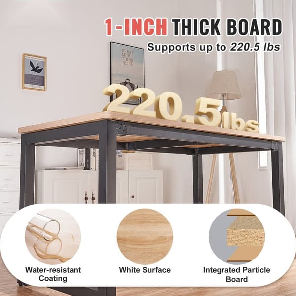 Bordplade 200 x 80 cm, 100 kg belastning, universel spånplade til højdejusterbart elektrisk skrivebord, ideel til hjem og kontor.