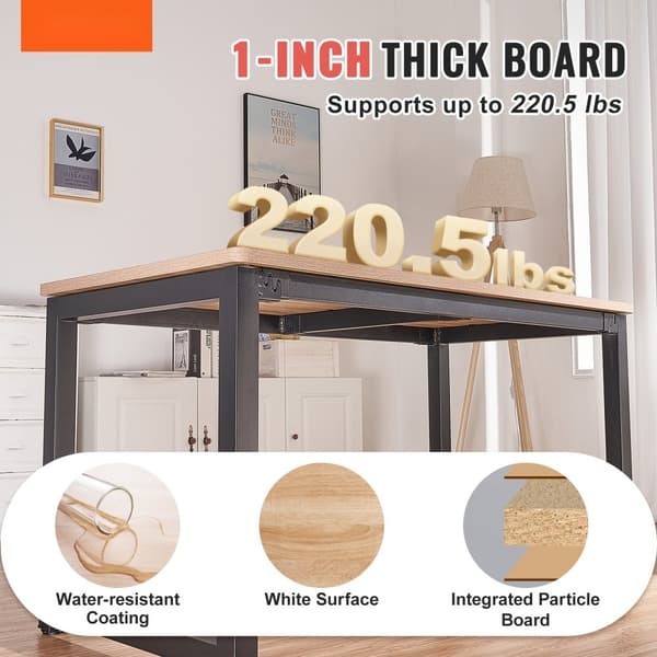 Bordplade 70,9" x 31,5" x 1", 220,5 lbs belastning, Universal spånplade til elektrisk højdejusterbart skrivebord, rektangulær design